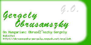 gergely obrusanszky business card